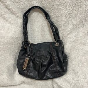 b. makowsky purse (black leather) shoulder bag/purse